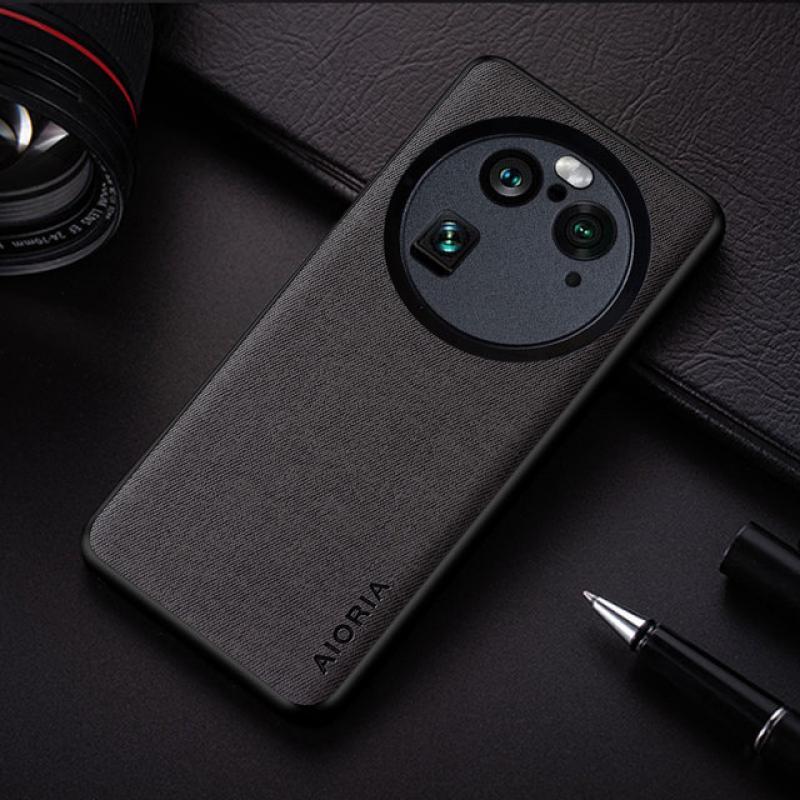 Case For OPPO Find X6 Pro coque bussines style simple design lightweight textile leather phone cover for oppo find x6 Case