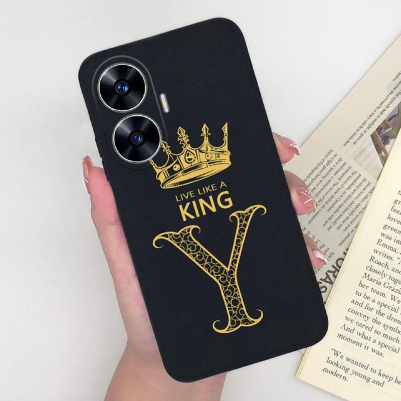 Case For Oppo Realme C55 4G Simple Queen Letters Soft Silicon Funda For RealmeC55 Realme C 55 RealmeC 55 OppoC55 Phone Cover