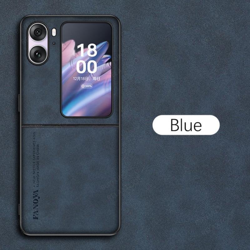 Luxury Lambskin PU Leather Cover For OPPO Find N2 Flip 5G CPH2437 Shockproof Hard Plastic Phone Case Find N 2 Flip N2Flip