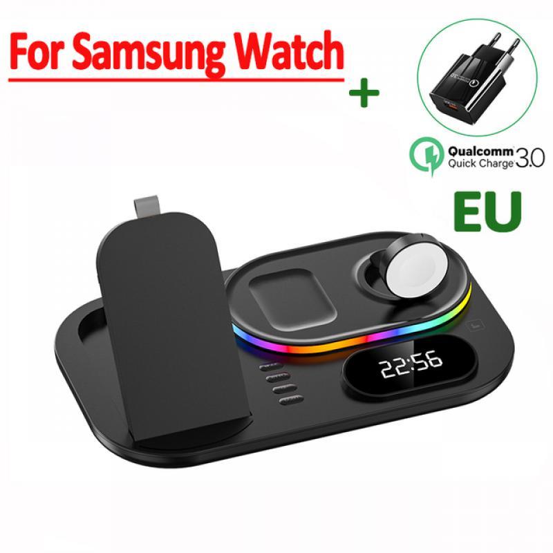 30W 4 in 1 Wireless Charger Stand For iPhone 14 13 12 Samsung S22 S21 S20 Ultra Galaxy Apple Watch  Fast Charging Dock Station