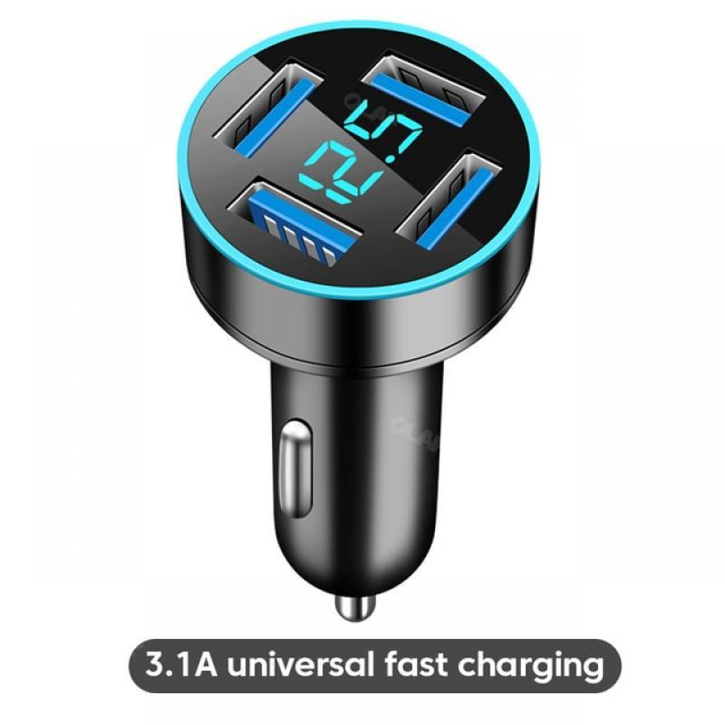 OLAF 66W 4 Ports USB Car Charger QC3.0 Fast Charging For iPhone 13 12 Pro Max Xiaomi Samsung PD 20W USB Type C Charger in Car