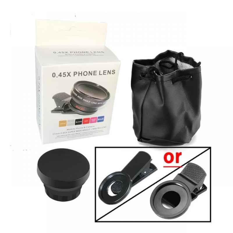 TOKOHANSUN Phone Lens Kit 0.45x Super Wide Angle & 12.5x Super Macro Lens HD Camera Lentes for iPhone 6S 7 Xiaomi All Cellphone