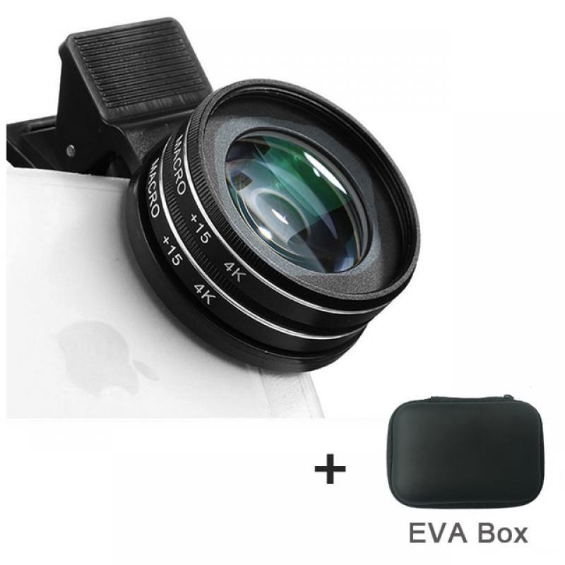 37mm 15X Macro Lens 30X 4K HD Professional Photography Phone Camera Lens for Eyelashes Diamond Jewelry Macro Smartphone Lens
