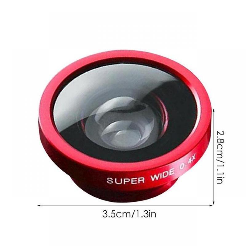Phone Lens Kit 0.4X Fisheye Wide Angle MacroLens HD Camera Lentes Mobile Phone External Lens ForiPhone ForXiaomi