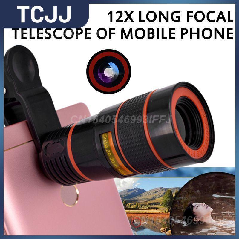 Hd Lens Holder Telephoto Telescope Lens Camping Hunting Sports With Tripod Mini Monocular Zoom Lens New 2023 Adjustable Abs 12x