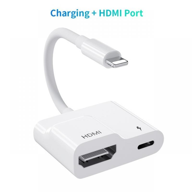 Lightning to HDMI Digital AV Adapter for iPhone 14/13/12/iPad to 1080P TV/Card Reader/USB/Ethernet Support Projector/Monitor