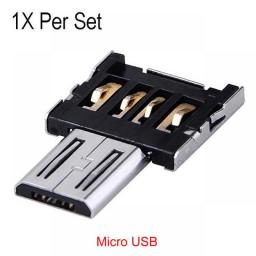 OTG Micro USB Type C Adapter USB-C Male To USB 2.0 Female Data Connector For Macbook Samsung Xiaomi Huawei Android Phone