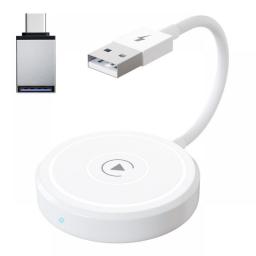 CarPlay Wireless Adapter/Dongle For Factory Wired CarPlay Car Converts Wired To Wireless Fit For Cars From 2015 & IPhone IOS 10+