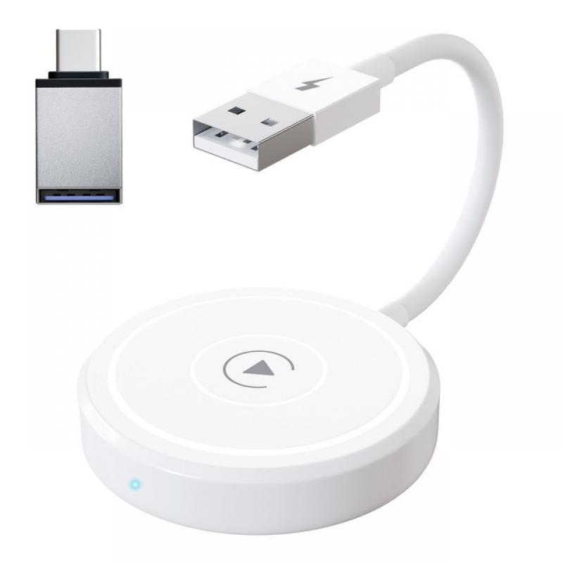 CarPlay Wireless Adapter/Dongle for Factory Wired CarPlay Car Converts Wired to Wireless Fit for Cars from 2015 & iPhone iOS 10+