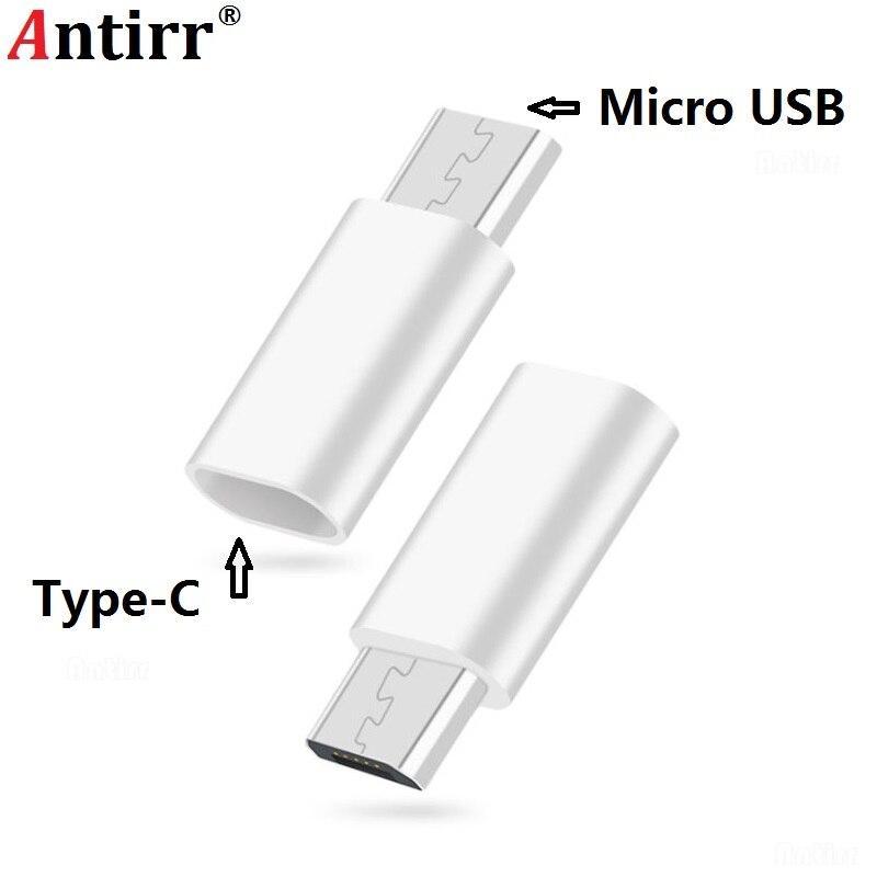 Antirr High Quality Micro USB Male 5 Pin to USB 3.1 Type C Female Connector Data Adapter Converter White