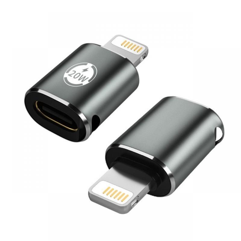 1PD20W USB Type-C Fast Charging Adapter For IPhone 11 USB C Female To Lighting Male Straight Head Elbow Converter Adapter​