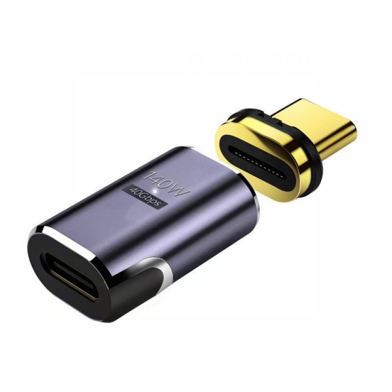 140W USB4.0 40Gbps Thunderbolt3 Magnetic Type-C OTG USB C To USB-C Fast Charge Magnet Converter Cable 8K@60Hz USB Type C Adapter