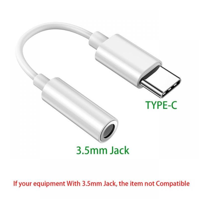 Gowqino Type c to 3.5 jack USB C to 3.5mm Headphone Adapter Audio AUX Jack Converter for HUAWEI P40 XIAOMI OnePlus Samsung