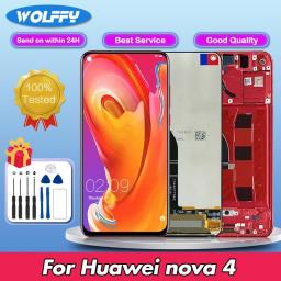 Original 6.4'' For Huawei Nova 4 LCD Display VCE-AL00 VCE-TL00 VCE-L22 Touch Screen With Frame Digitizer Assembly  Replacemt