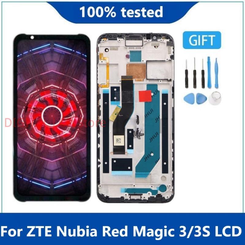 6.65" Original For ZTE Nubia Red Magic 3 LCD NX629j  Display Touch Screen Digitizer Assembly for Red Magic 3s Lcd NX629js