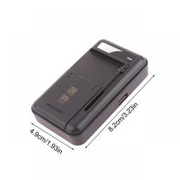 1Pc Black Battery Charger USB Mobile Phone Battery Charger Universal Battery Charger With USB Output Port For Battery Accessorie