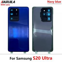 Back Battery Cover Glass Housing Door Rear With Camera Lens Replacement With Sticker For Samsung Galaxy S20 Ultra Note 20 Ultra