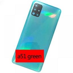 Original For Samsung Galaxy A51 A515 A71 A715Phone Housing Case Battery Back Cover Rear Door Cover Panel Chassis Lid+Camera Lens