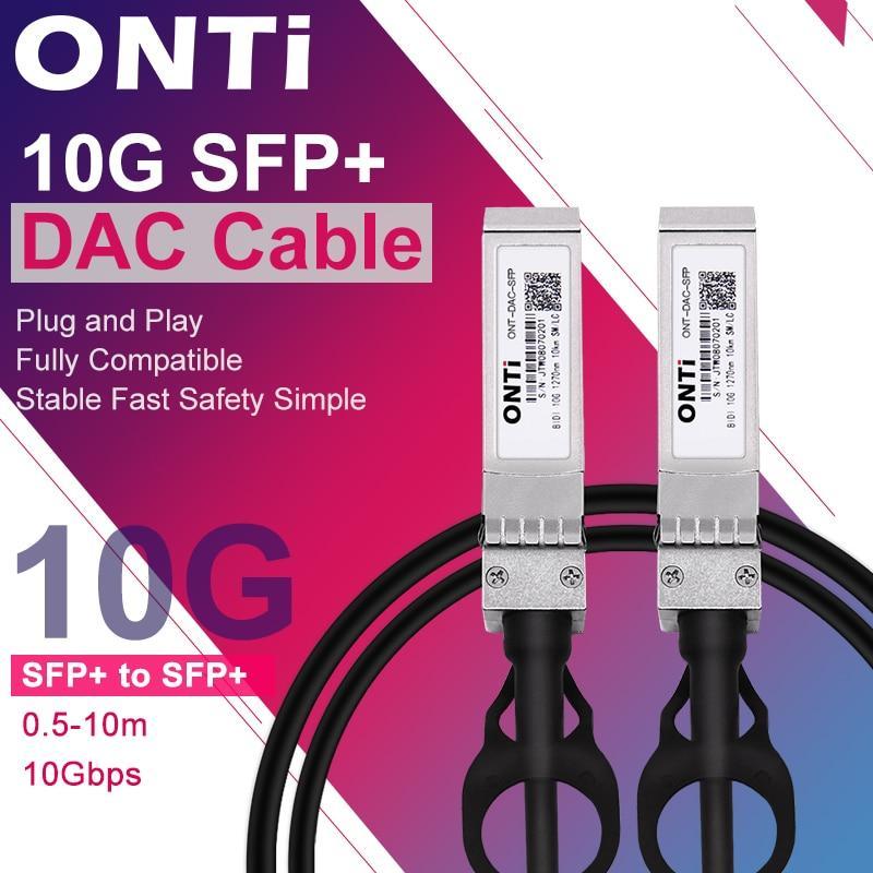 ONTi 10G SFP+ Twinax Cable, Direct Attach Copper(DAC) Passive Cable, 0.5-7M, for Cisco,Huawei,MikroTik,HP,Intel...Etc Switch