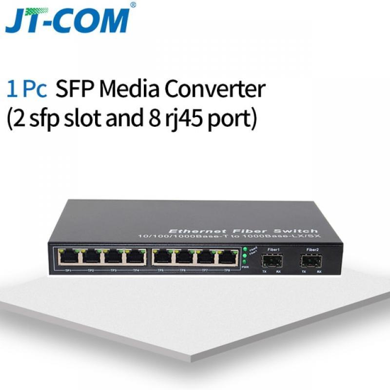 Gigabit Network SFP Fiber Switch 1000Mbps SFP Media Converter 2 SFP Fiber Port and  8 RJ45 Port 2G8E Fiber Ethernet Switch