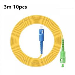 10PCS/box SC APC-SC UPC Simplex SM LSZH Optic Patch Cord Cable 3.0mm SC/APC-SC/UPC PVC FTTH Fiber Optic Jumper Free Shipping