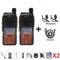 2PCS 10W BAOFENG GT-5 High Power Profesional Walkie Talkie Long Range Dual Band CB Ham Uv82 Two Way Radio Comunicador Transceive