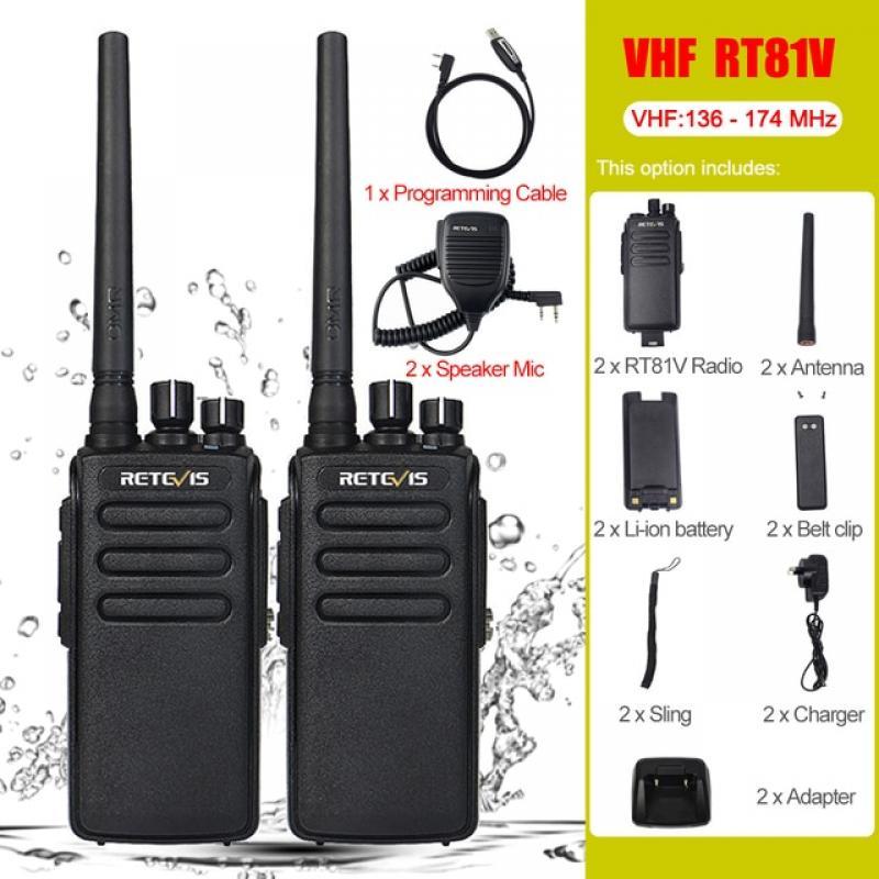 Retevis RT81 DMR Digital Walkie Talkie 2 pcs Powerful Long Range Walkie-Talkie 10W Waterproof Portable Two-Way Radio for Hunting