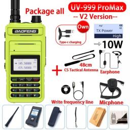 BAOFENG UV999 Pro Max 10W 999 Channel Dual Band CB Radios Type-C Charger Long Range Ham Radio Walkie Talkie UV13 Two Way Radio