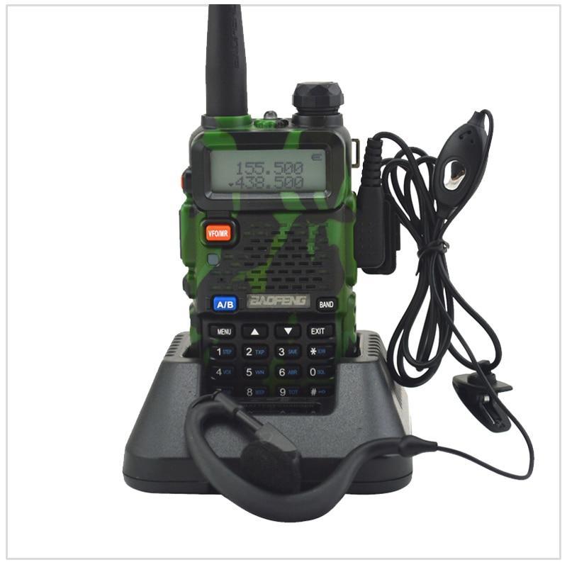 Camouflage baofeng Radio dualband UV-5R walkie talkie dual display 136-174/400-520MHz two way radio with free earpiece BF-UV5R