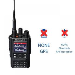 Ruyage UV9D GPS 6 Bands Amateur Ham Two Way Radio 256CH Air Band Walkie Talkie VOX DTMF SOS LCD Color Police Scanner Aviation