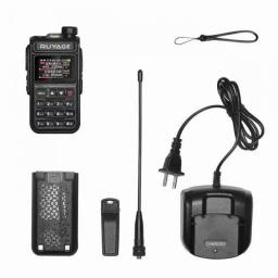 Ruyage UV58PLUS NOAA Weather Channel 6 Band Ham Amateur 2 Way Radio 999CH Walkie Talkie AM Air Aviation Band Color Scanner Marin
