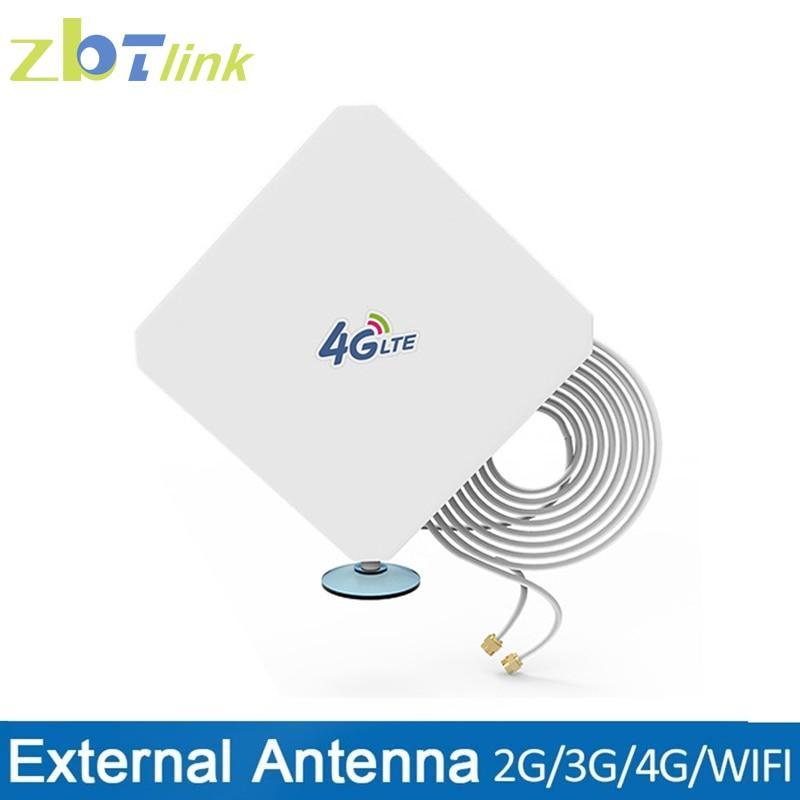 Hi-Gain 3G 4G LTE Outdoor 35dBi Directional Wide Band MIMO Wifi Antenna SMA TS9 CRC9 3 Meter RG174 Cable Antenna for Router