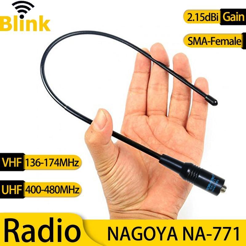 Nagoya NA-771 Dual Band VHF/UHF Radio Flexible Whip Antenna 144M/430M SMA Female for Baofeng Kenwood PUXING WOUXUN Walkie-Talkie