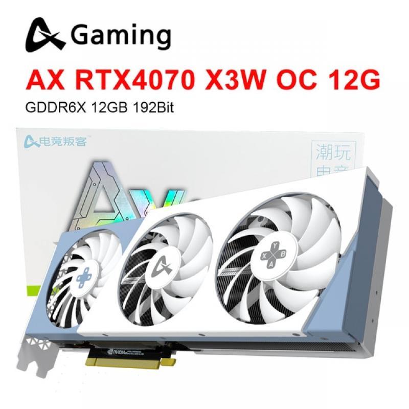 AX GAMING RTX 4070 RTX 4070Ti X3W 12GB New Graphic Card GDDR6X 192Bit 4NM RTX4070Ti 16Pin NVIDIA GPU Video Cards placa de vídeo