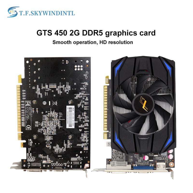 Video Card GTS 450 2GB DDR5 128Bit Computer Graphics Cards for nVIDIA Geforce GPU HDMI Dvi VGA New Cards GTS450 For Gaming Game