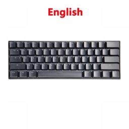 62 Keys Mechanical Keyboard Brazilian Russian Spanish French German Korean English 60Percent Mini Color Backlit Wired Gamer Keyboard