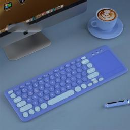 Slim Bluetooth Wireless Keyboard With Touchpad Mouse Silent Mini Keyboard For PC IPad Apple Laptop Tablet Dual Mode Touch Keypad