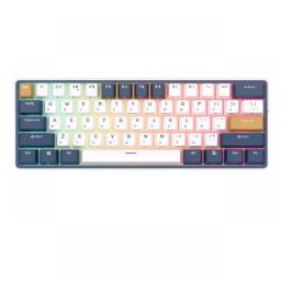 ROYAL KLUDGE RK61 Plus 2.4G Wireless Bluetooh Mechanical Keyboard 61 Keys 60Percent Compact RGB Backlit Hot-swappable Gaming Keyboards