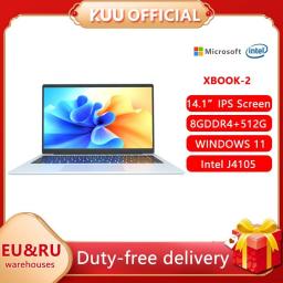 KUU Notebook 14.1 FHD Screen Intel Celeron J4105 8GB RAM 128GB SSD Windows 11 Student Laptops WiFi Bluetooth Camera Cheaper