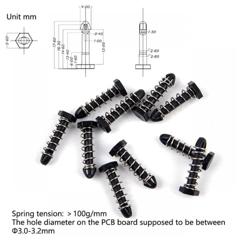 10pcs/set 17.6mm 13.8mm Plastic Nail Southbridge Northbridge Cooling Fan Spring Clip
