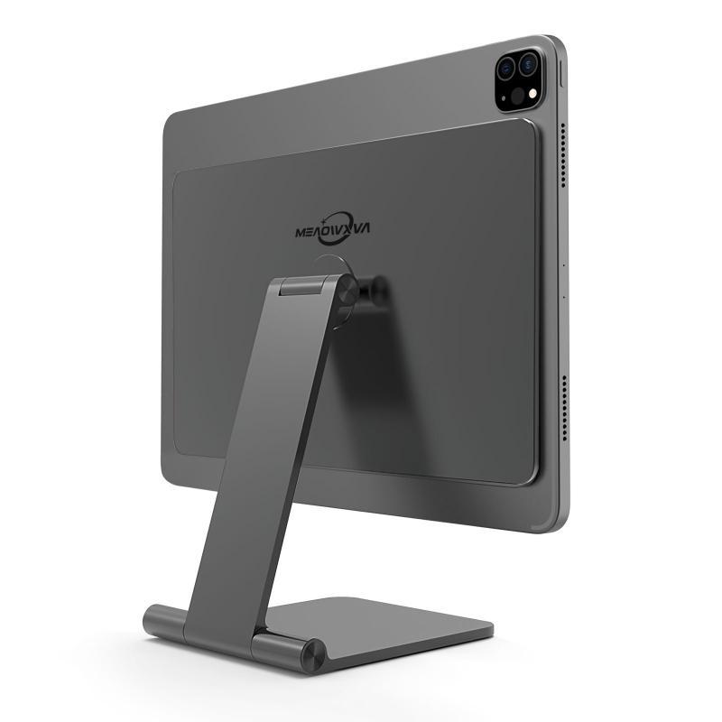 MEAOWXVA Foldable iPad Magnetic Stand Tablet Holder Magnetic iPad Pro Stand Aluminum Rotation for iPad Pro 12.9/11 Inch iPad Air