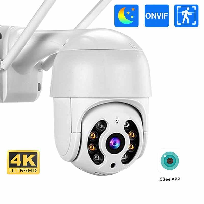 8MP 4K Wireless PTZ Camera HD 1080P Color Night Vision Wifi IP Camera Outdoor H.265 5MP Ai Auto Tracking CCTV Surveillance Cam