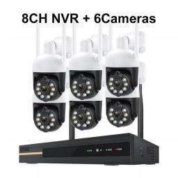 MISECU 8CH NVR 3MP Wireless Camera System Two Audio Outdoor Rotating Wifi Camera Waterproof P2P Security Video Surveillance Kit