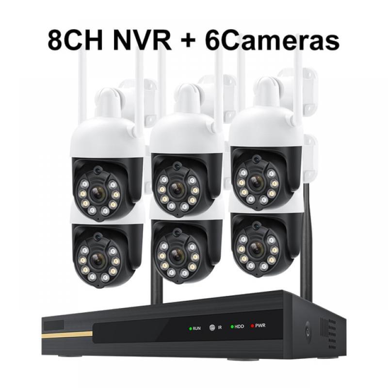 MISECU 8CH NVR 3MP Wireless Camera System Two Audio Outdoor Rotating Wifi Camera Waterproof P2P Security Video Surveillance Kit
