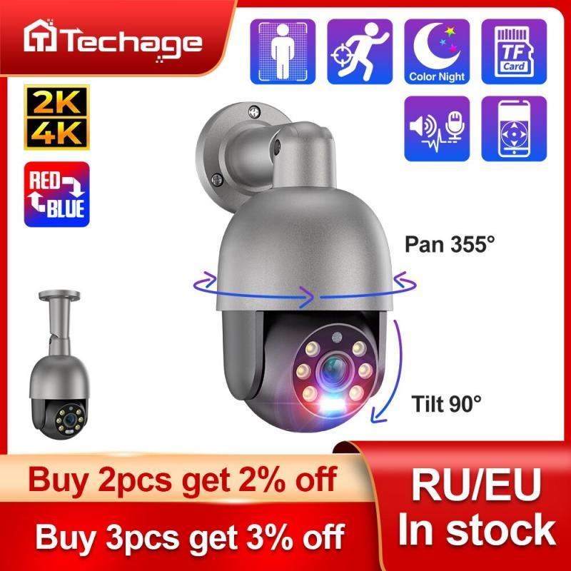 Techage 4MP 5MP 8MP PTZ Security POE IP Camera CCTV Surveillance 4K Video Camera Outdoor Ai Human Detection Two Way Audio ONVIF